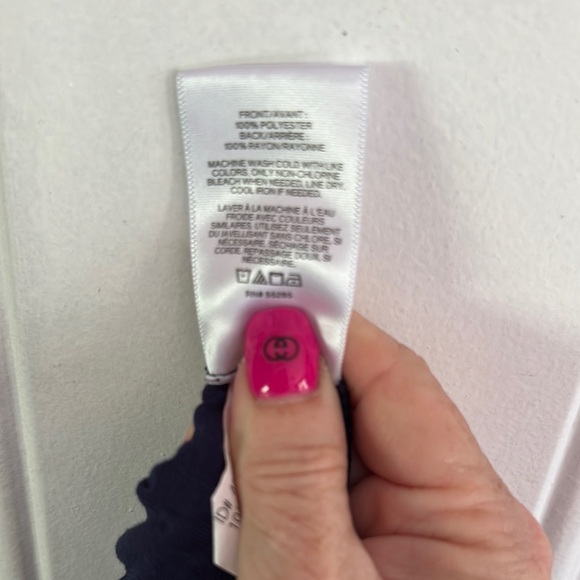 Express Navy and Pink Floral Top Sz XS - Picture 5 of 5